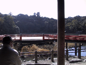 The Noh stage and lake